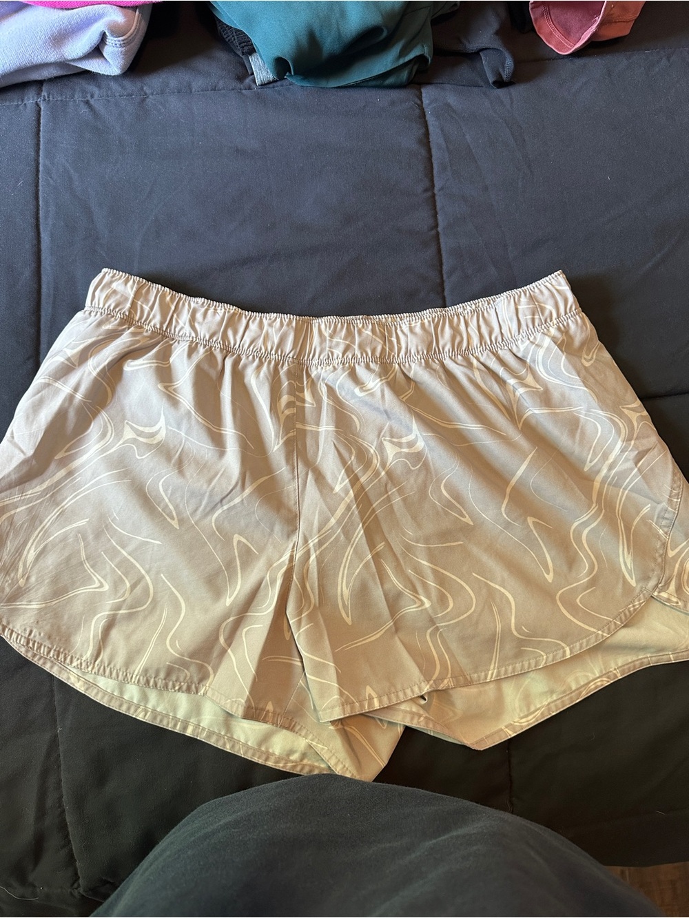 Old Navy Beige Swirl Athletic Shorts